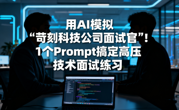 用AI模拟“苛刻科技公司面试官”!1个Prompt搞定高压技术面试练习 | 求职神器