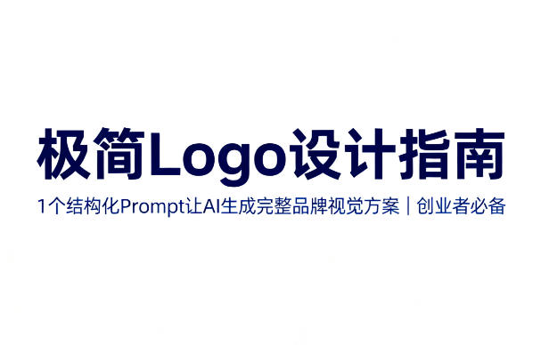 极简Logo设计指南!1个结构化Prompt让AI生成完整品牌视觉方案 | 创业者必备